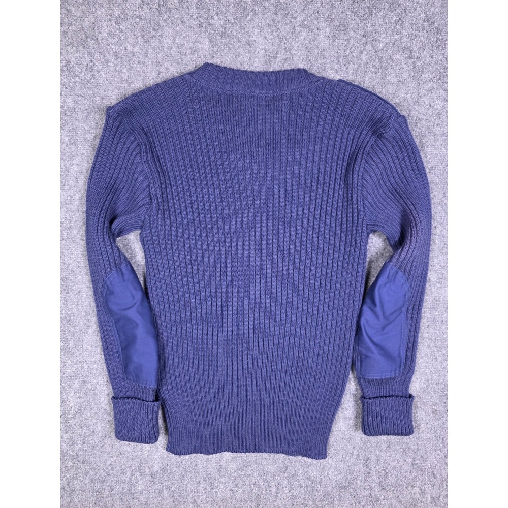 Vintage Brigade Quartermasters Woolly Pully Sweater Mens 42 Blue Wool Commando - Picture 9 of 10